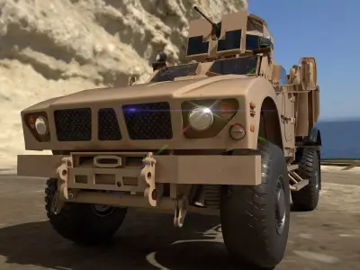 American Military Vehicle Low-poly 3D model