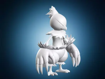 Combusken Miniature Pokemon Figure 3D print model