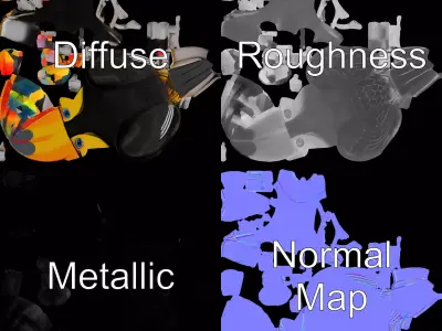 Vibrant Toucan Bird model pack Low-poly 3D model