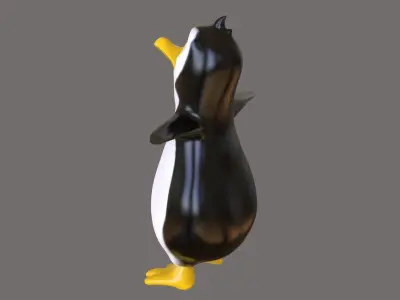 Penguin Toon Low-poly 3D model