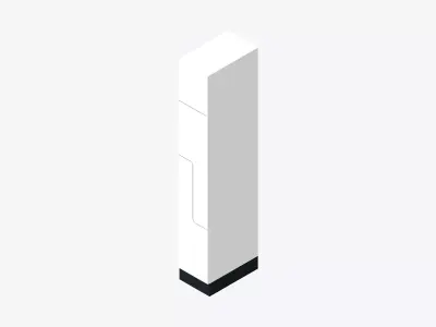 Locker - Laminate - Integral - Step - Bag Bottom Low-poly 3D model