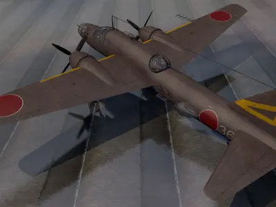 Mitsubishi Ki-67 Hiryu - aka Peggy 3D model