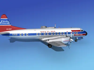 Lockheed L-188 Electra HP Ansett-ANA 3D model