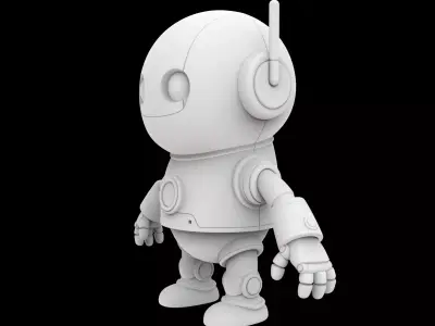 Tiny Robot Companion Figurine 3D Print Model 3D print model purchase