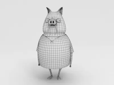Pig Character Free 3D model