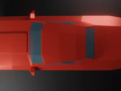 Low-Poly Red Car Free low-poly 3D model