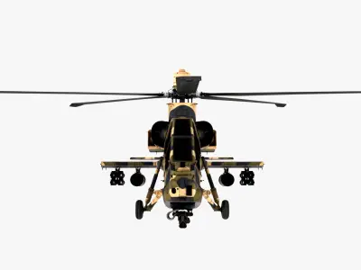 Agusta A129 Mangusta High Detail Military Attack Helicopter  3D model