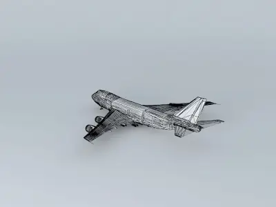 Template Boeing 747 200B GE Free 3D model