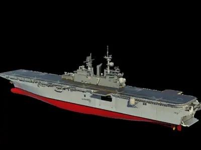 US Navy LHD-7 Iwo Jima Multipurpose Amphibious Assault Ship 3D model