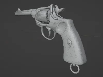 Webley 38 Mk6 Low-poly 3D model
