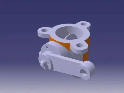 Butterfly Valve Assembly Free 3D model