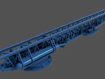 Italian navy WW2 catapult - Commercial license - 1-200 scale 3D print model