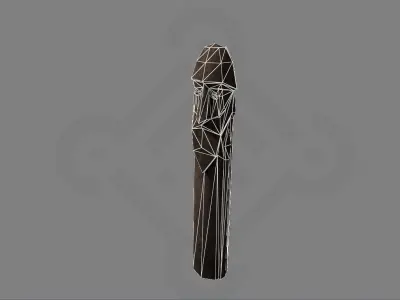 Viking pole god Odin Low-poly 3D model