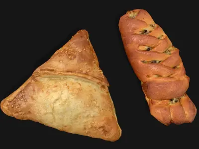 Pie Group - Photoscaned models Low-poly 3D model