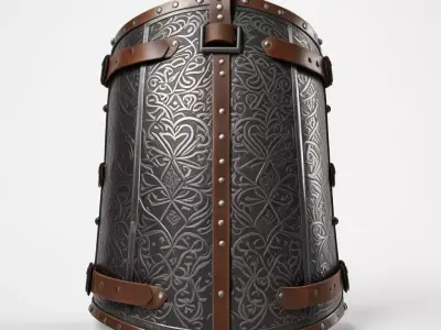 Medieval Knight Great Helm Armor 3D model