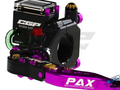 PINKI left brake leverdesigned by paX Free 3D model