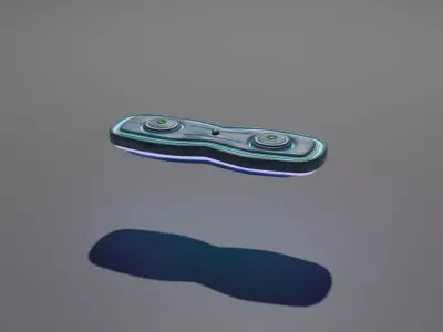 Cyberpunk Hoverboard Low-poly 3D model