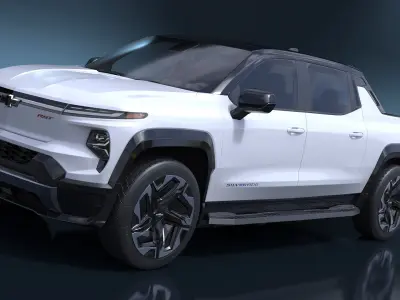 Chevrolet Silverado EV RST White 2024 Simplified 3D model