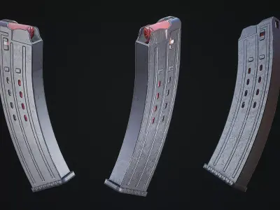 Magazin Typhoon F12 cal 12  - 10 bullets Low-poly 3D model