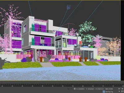 Private Villa beach 3D model