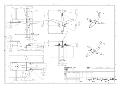 An-72A Style Twin-Engine Jet - Custom Military Plane Low-poly 3D model