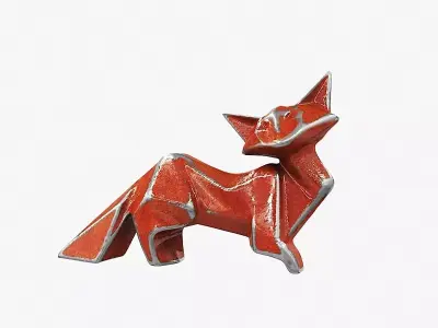 Figurine fox 3D model