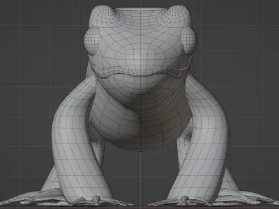 Cute Frog lv3 3D model