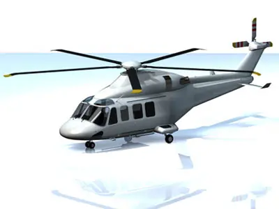 AW-139 helicopter with all rights reserved 3D model