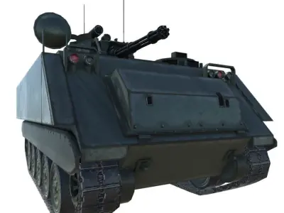 Low Poly M163 VADS Low-poly 3D model