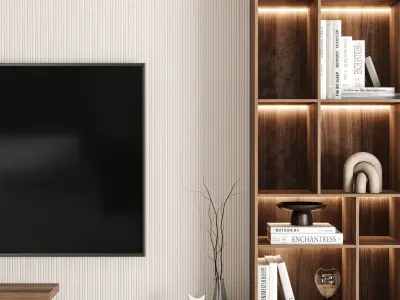 TV Wall 02 3D model