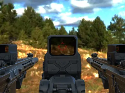 Hurricane Holographic Sight Low-poly 3D model