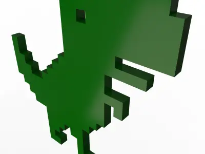 Google Dinosaur T-Rex Low-poly 3D model