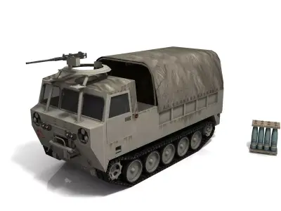 Cargo carrier M548 low-poly model Low-poly 3D model