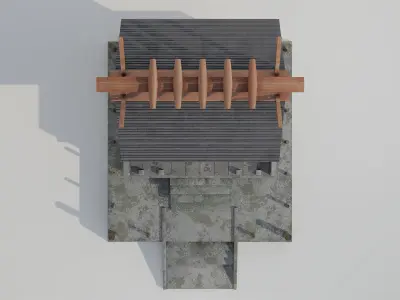 Japanese Temple - Game Ready - PBR Low-poly 3D model