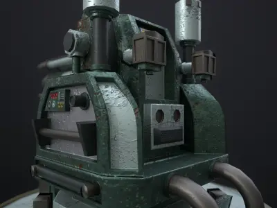 Machine Gun Free low-poly 3D model