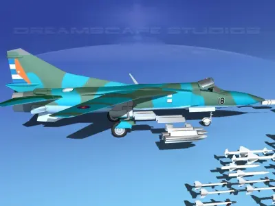 Mig-23 Fighter V27 Cuba 3D model