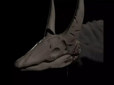 Skull Crawler Concept Monster from King Kong Dinosaur Low-poly 3D model