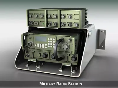 VHF Military radio station 3D model