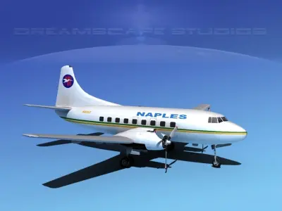 Martin 202 Naples Airlines 3D model