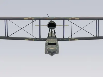 CAMS  37 airplane military camouflage Low-poly 3D model