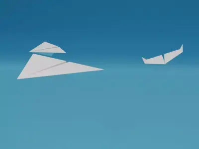Low Poly Paper Airplanes Free low-poly 3D model