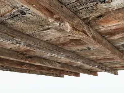 old wooden ceiling Low-poly 3D model