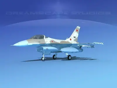 Gen Dyn F-16A Falcon Morracco 3D model