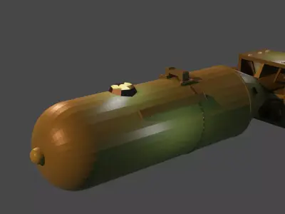 Nuclear bomb Low-poly 3D model