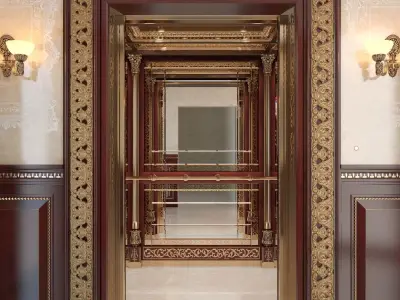 Classic mirror elevator 3D model