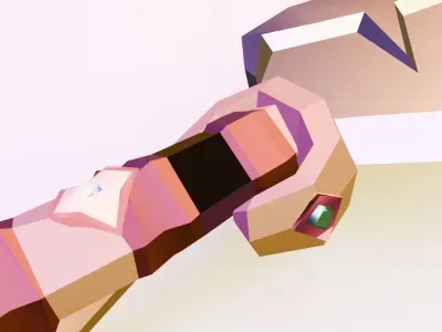 Sylvan Shards Lowpoly Elven Dagger Free 3D model