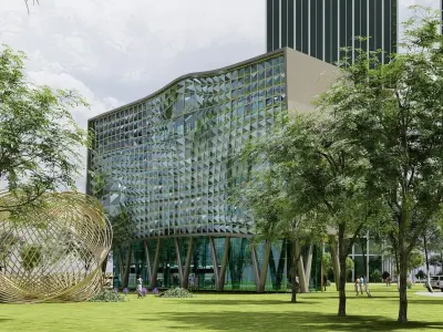 Grid Distortion Tower GH230228 - Rhino Grasshopper Project 3D model