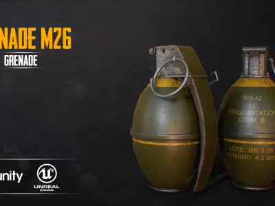 Grenade M26 A2 Low-poly 3D model