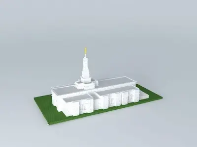 LDS. Templo Mormon, Baton Rouge Louisiana 94 th. operating Te... Free 3D model