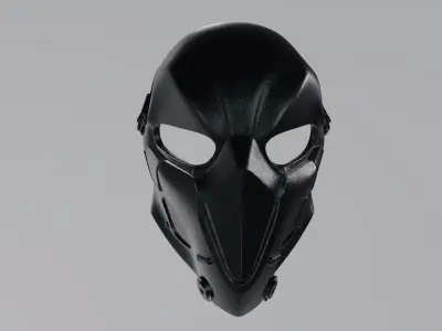 Ballistic Mask - Armored - Helmet Low-poly 3D model